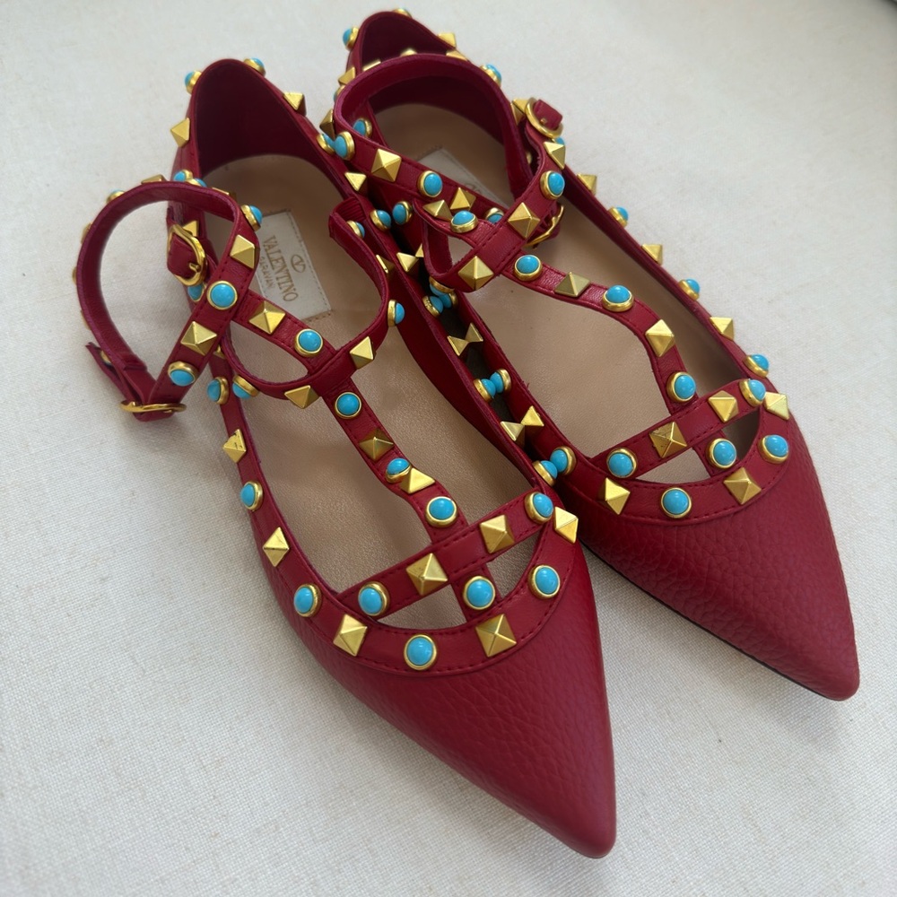 Valentino Garavani rockstud ballet flats size 37 new